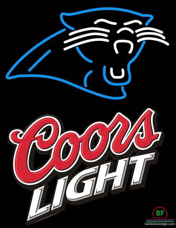 Custom Coors Light Carolina Panthers Neon Sign NFL Teams Neon Light