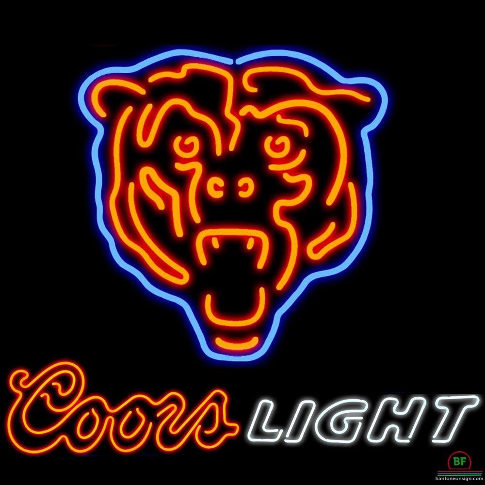 Custom Coors Light Chicago Bears Neon Sign NFL Teams Neon Light