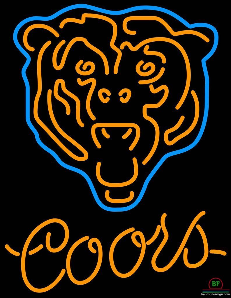 Custom Coors Light Chicago Bears Neon Sign NFL Teams Neon Light