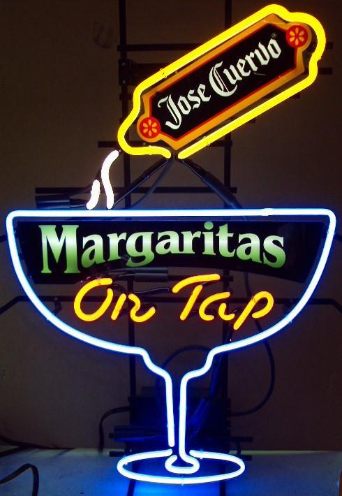 Custom Jose Cuerou Margaritas On Tap Neon Sign