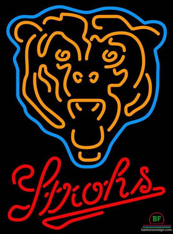 Custom Strohs Chicago Bears Neon Sign NFL Teams Neon Light