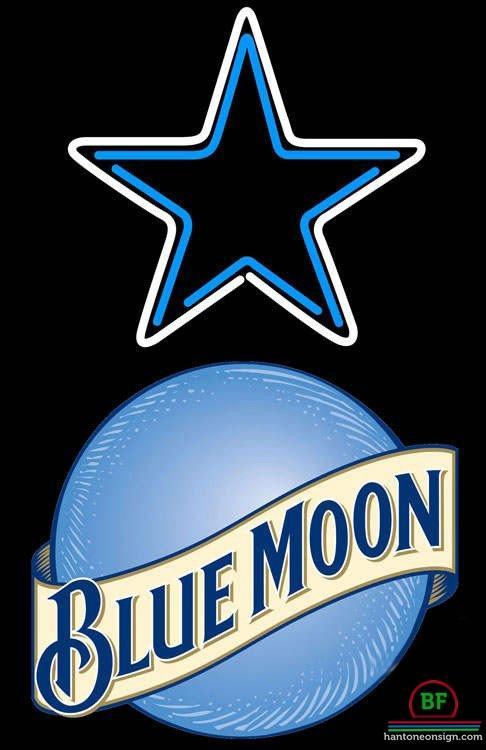 Custom Blue Moon Dallas Cowboys Neon Sign NFL Teams Neon Light