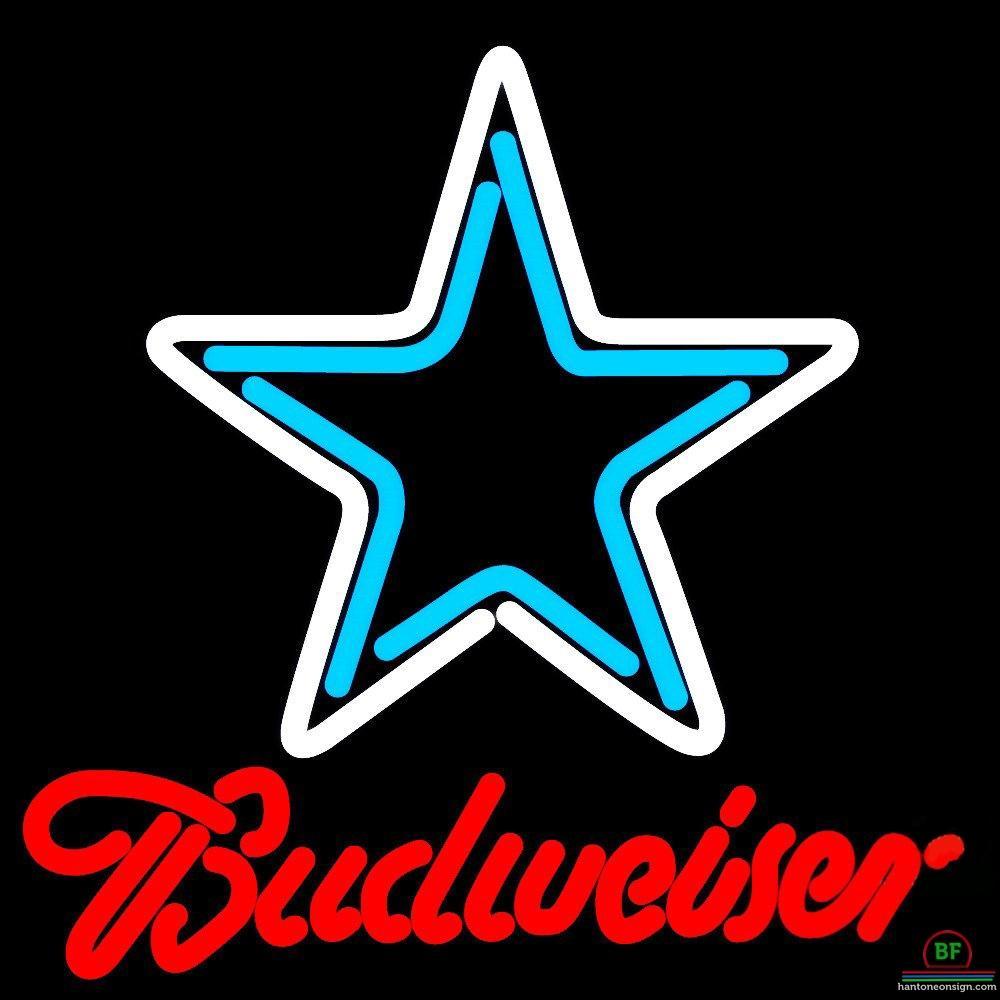 Custom Budweiser Dallas Cowboys Neon Sign NFL Teams Neon Light