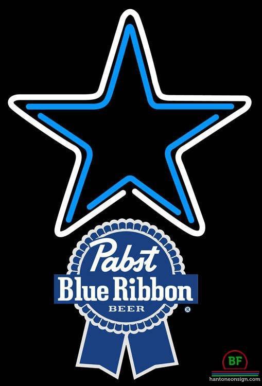 Custom Pabst Blue Ribbon Dallas Cowboys Neon Sign NFL Teams Neon Light