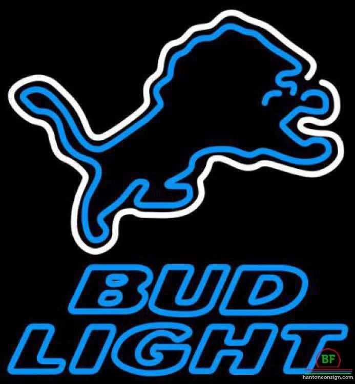 Custom Bud Light Detroit Lions Neon Sign NFL Teams Neon Light