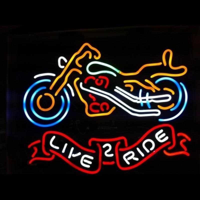 Custom Motorcycle Live 2 Ride Neon Sign