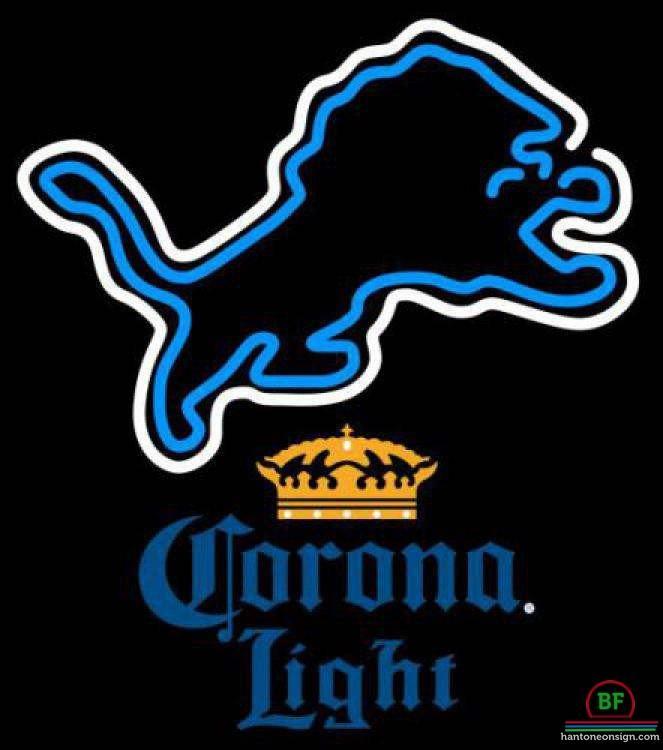 Custom Corona Light Detroit Lions Neon Sign NFL Teams Neon Light