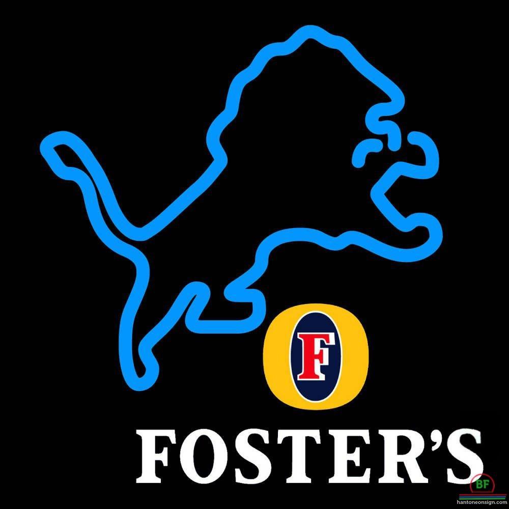 Custom Fosters Detroit Lions Neon Sign NFL Teams Neon Light