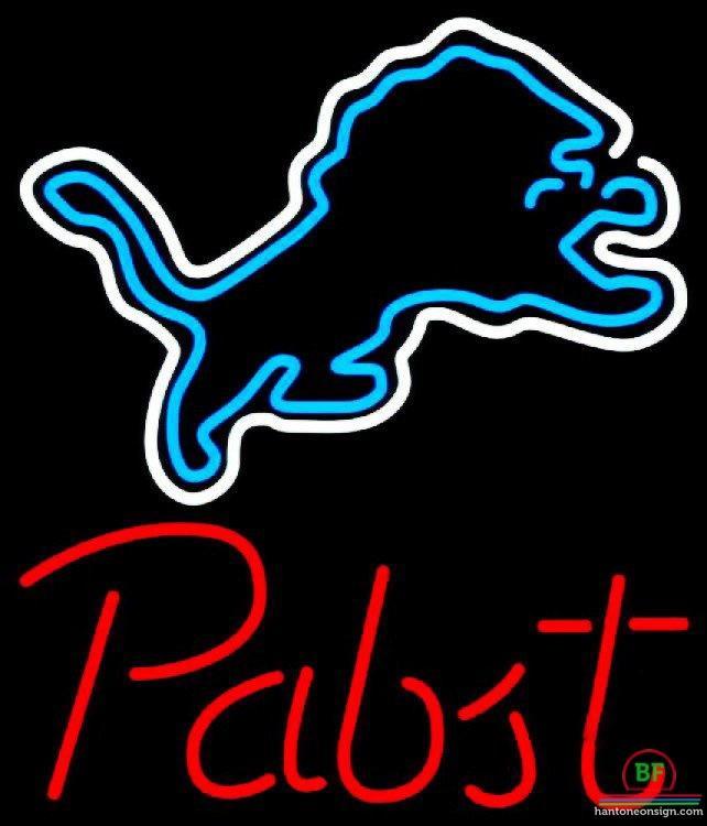 Custom Pabst Blue Ribbon Detroit Lions Neon Sign NFL Teams Neon Light