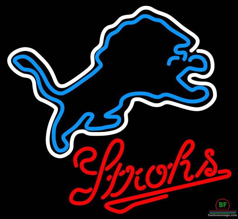 Custom Strohs Detroit Lions Neon Sign NFL Teams Neon Light