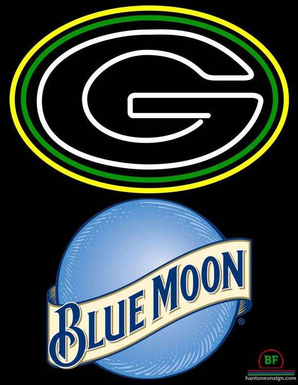 Custom Blue Moon Green Bay Packers Neon Sign NFL Teams Neon Light