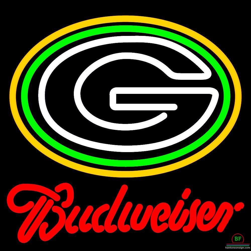 Custom Budweiser Green Bay Packers Neon Sign NFL Teams Neon Light