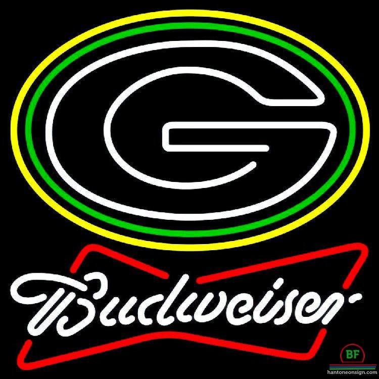 Custom Budweiser Green Bay Packers Neon Sign NFL Teams Neon Light