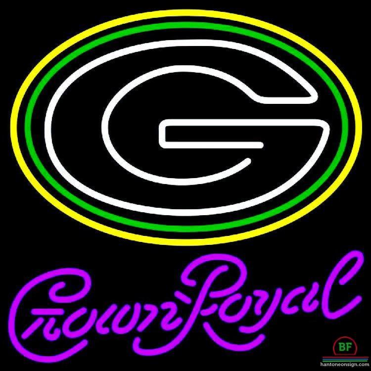 Custom Crown Royal Green Bay Packers Neon Sign NFL Teams Neon Light