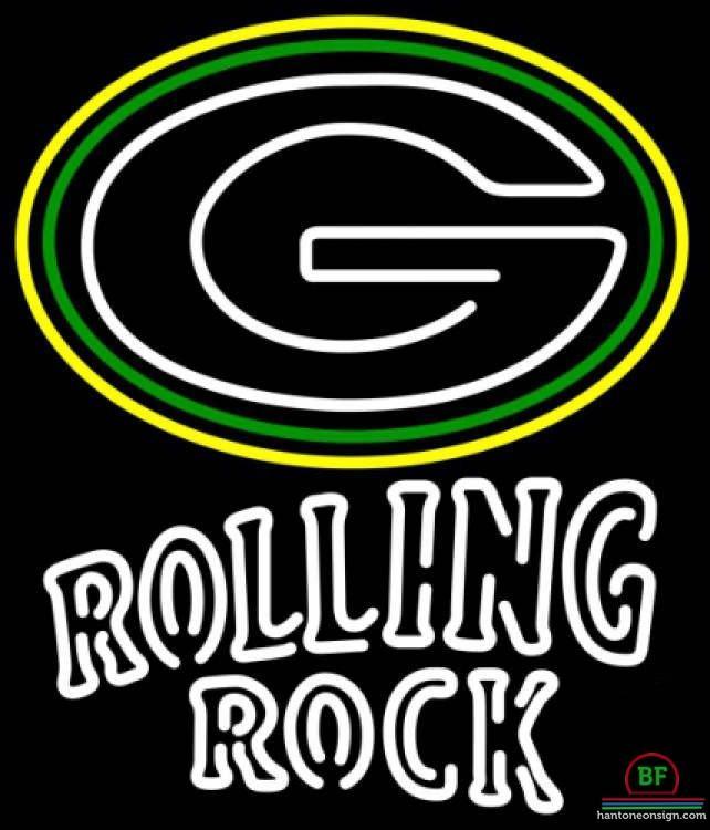 Custom Rolling Rock Green Bay Packers Neon Sign NFL Teams Neon Light