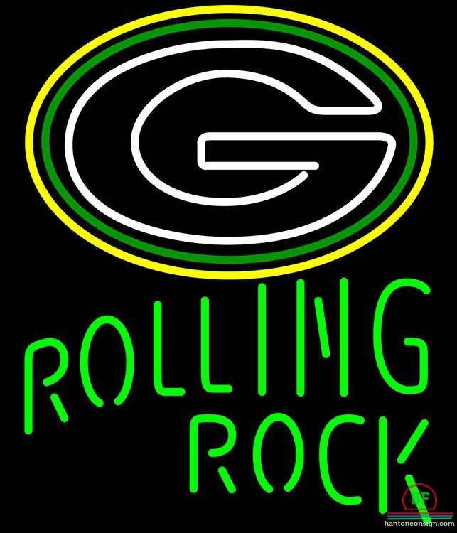 Custom Rolling Rock Green Bay Packers Neon Sign NFL Teams Neon Light