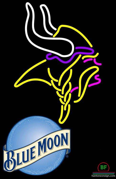Custom Blue Moon Minnesota Vikings Neon Sign NFL Teams Neon Light