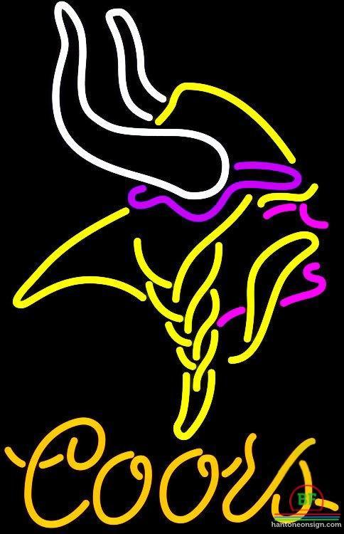 Custom Coors Light Minnesota Vikings Neon Sign NFL Teams Neon Light