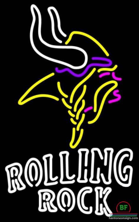 Custom Rolling Rock Minnesota Vikings Neon Sign NFL Teams Neon Light