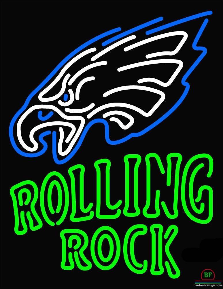 Custom Rolling Rock Philadelphia Eagles Neon Sign NFL Teams Neon Light