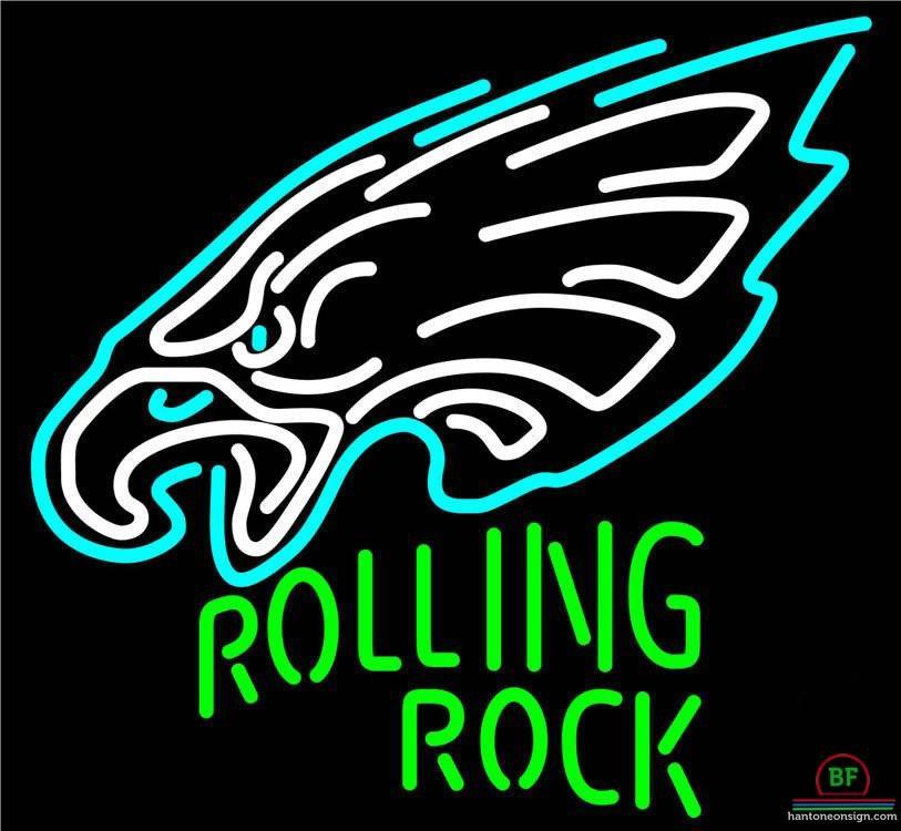 Custom Rolling Rock Philadelphia Eagles Neon Sign NFL Teams Neon Light