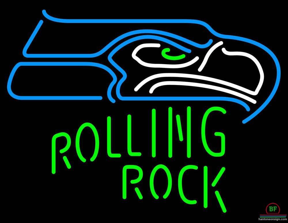 Custom Rolling Rock Seattle Seahawks Neon Sign NFL Teams Neon Light