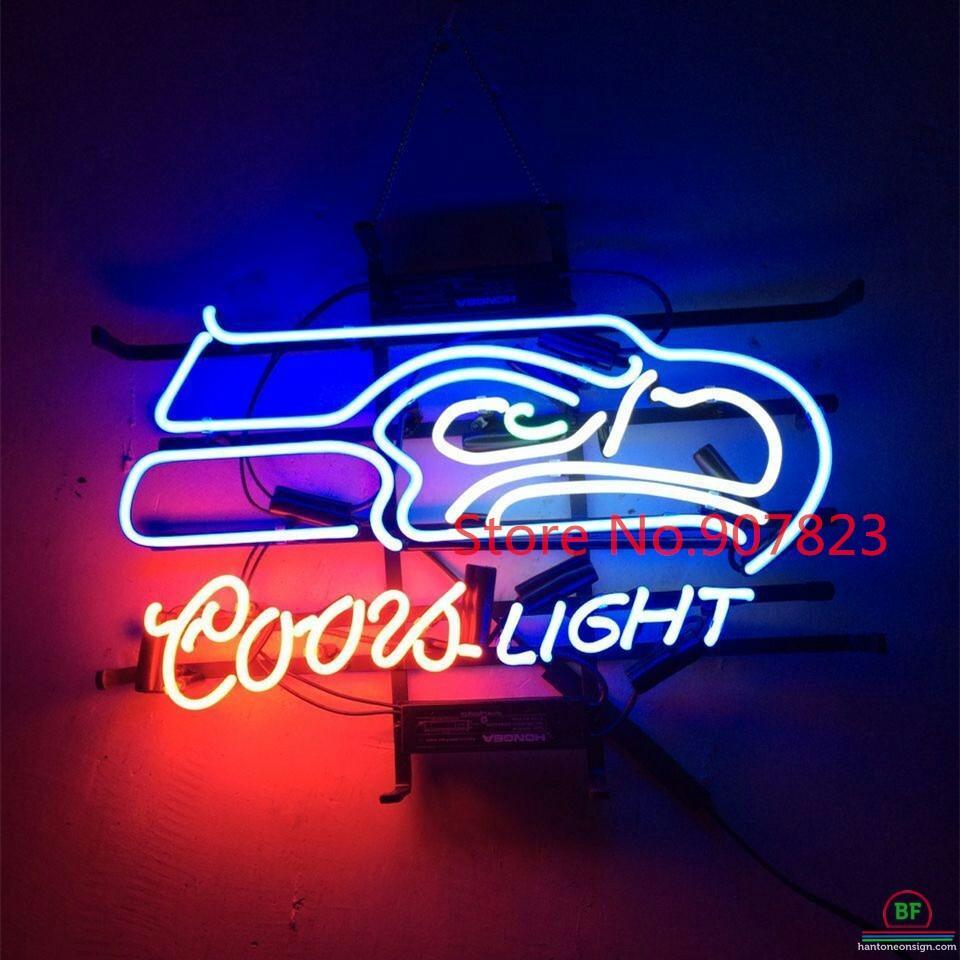 Custom Coors Light Seattle Seahawks Neon Sign NFL Teams Neon Light