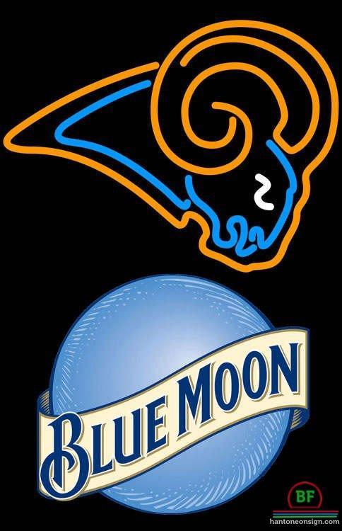 Custom Blue Moon St Louis Rams Neon Sign NFL Teams Neon Light
