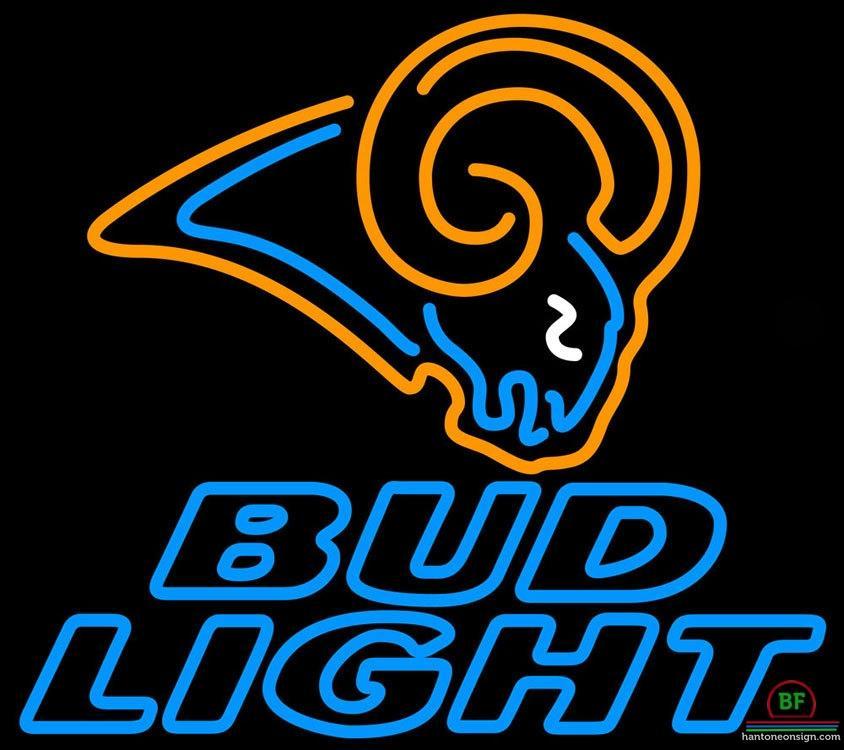 Custom Bud Light St Louis Rams Neon Sign NFL Teams Neon Light