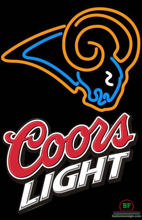 Custom Coors Light St Louis Rams Neon Sign NFL Teams Neon Light