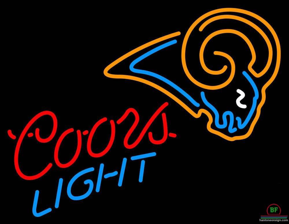 Custom Coors Light St Louis Rams Neon Sign NFL Teams Neon Light