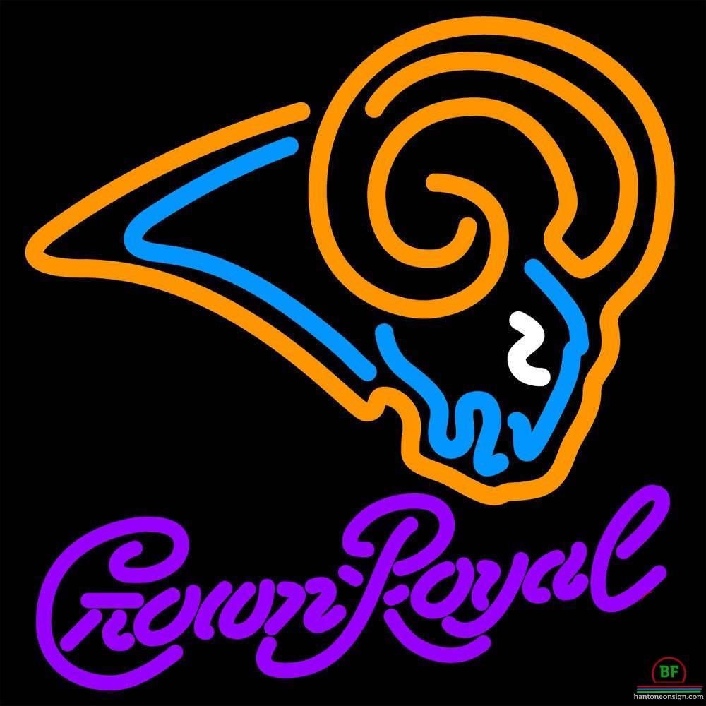 Custom Crown Royal St Louis Rams Neon Sign NFL Teams Neon Light