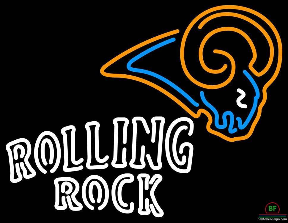 Custom Rolling Rock St Louis Rams Neon Sign NFL Teams Neon Light