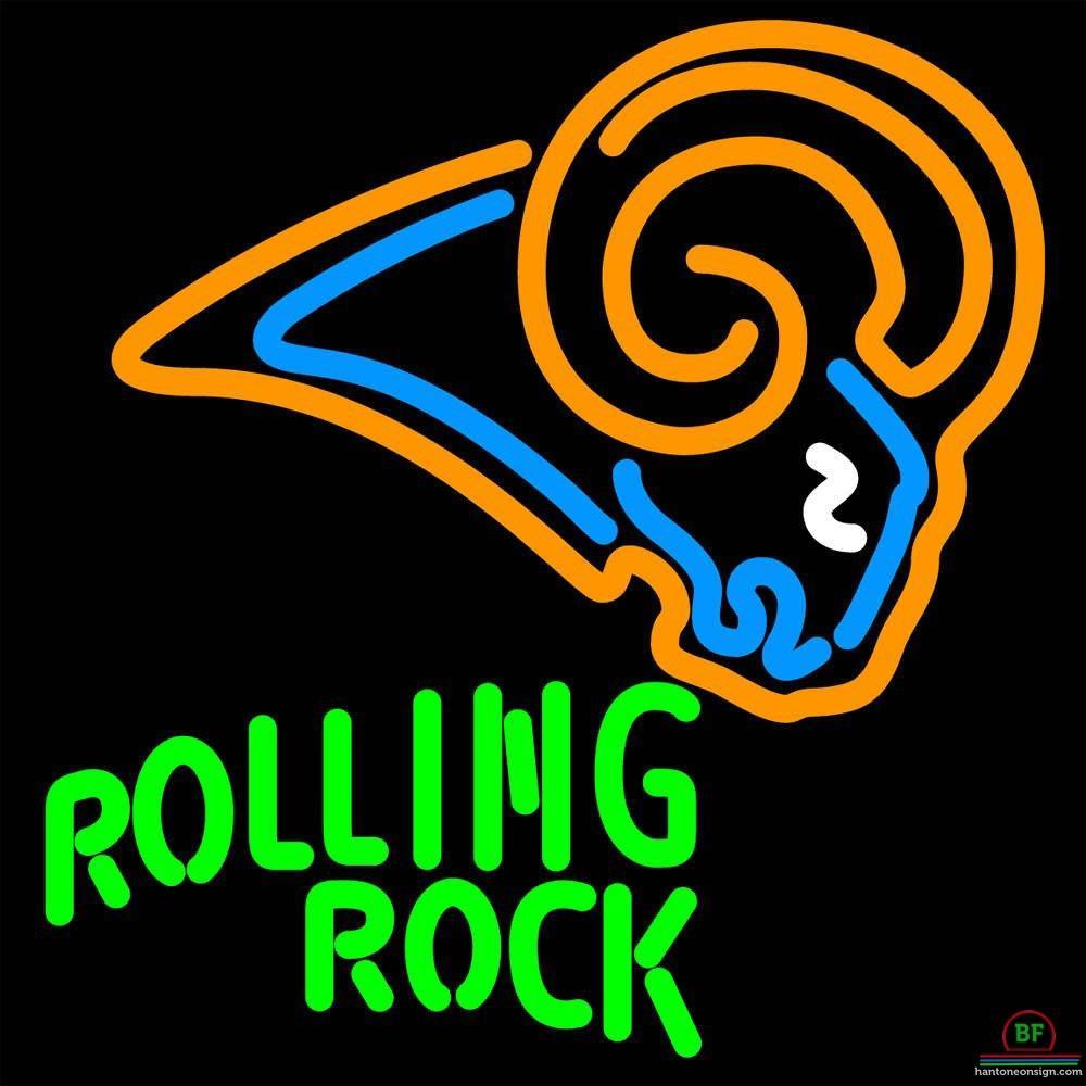 Custom Rolling Rock St Louis Rams Neon Sign NFL Teams Neon Light