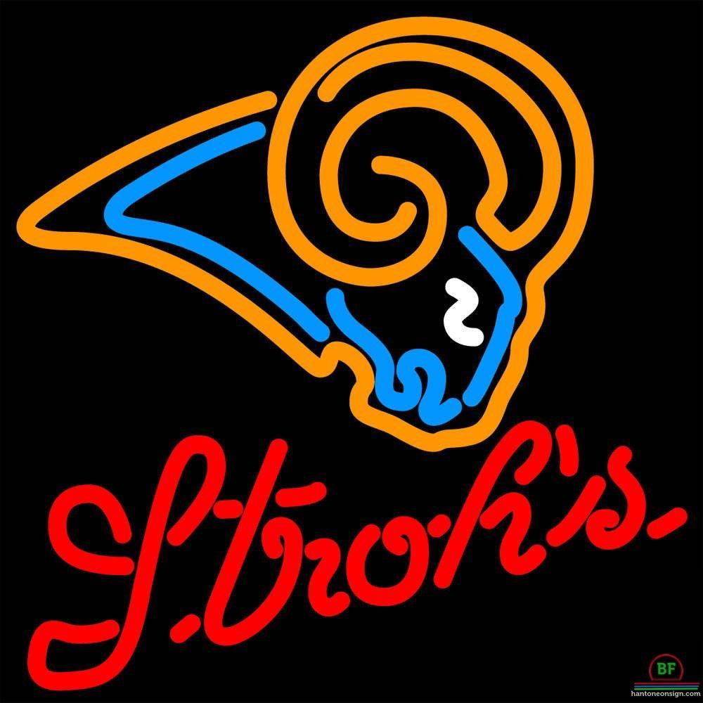 Custom Strohs St Louis Rams Neon Sign NFL Teams Neon Light