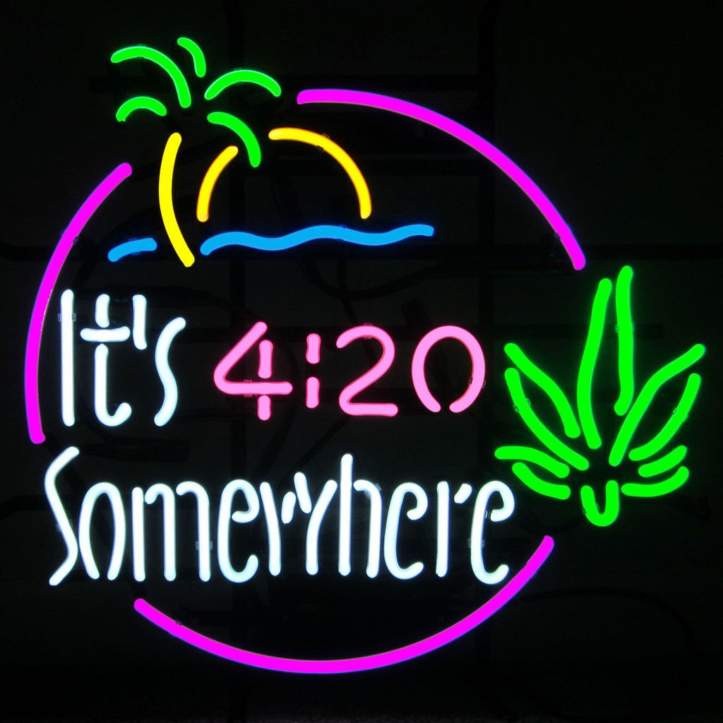 Custom It'S 4:20 Somewhere Neon Sign Real Neon Light