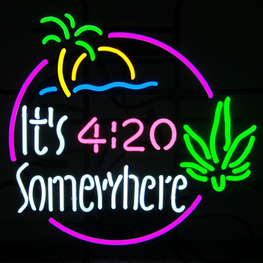 Custom It'S 4:20 Somewhere Neon Sign Real Neon Light