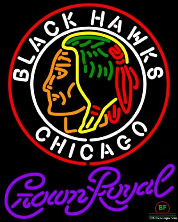 Custom Crown Royal Chicago Blackhawks Neon Sign NHL Teams Neon Light