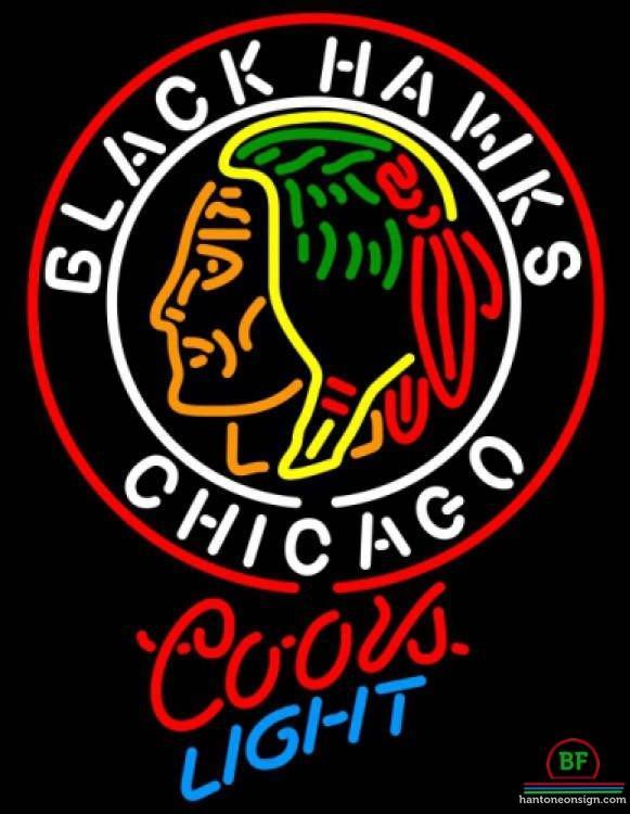 Custom Coors Light Chicago Blackhawks Neon Sign NHL Teams Neon Light
