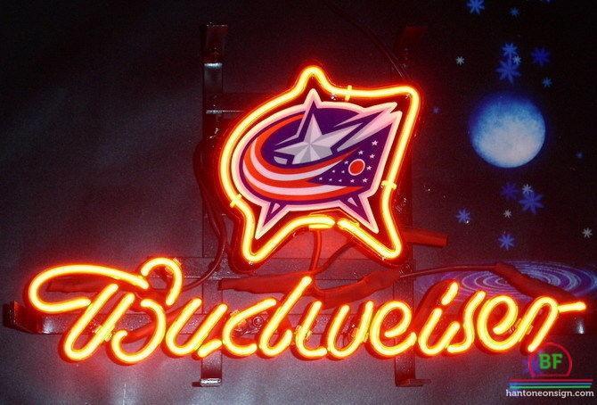 Custom Budweiser Columbus Blue Jackets Neon Sign NHL Teams Neon Light
