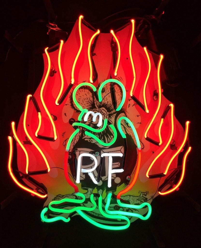 Custom Rat Fink Rat Rod Neon Sign Real Neon Light