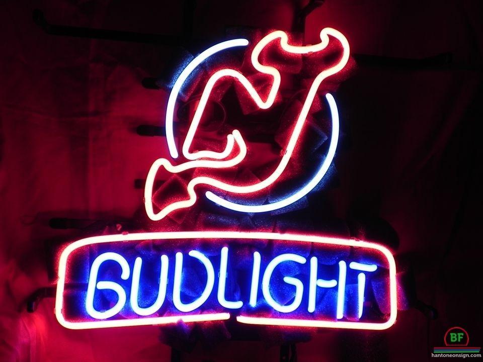 Custom Bud Light New Jersey Devils Neon Sign NHL Teams Neon Light