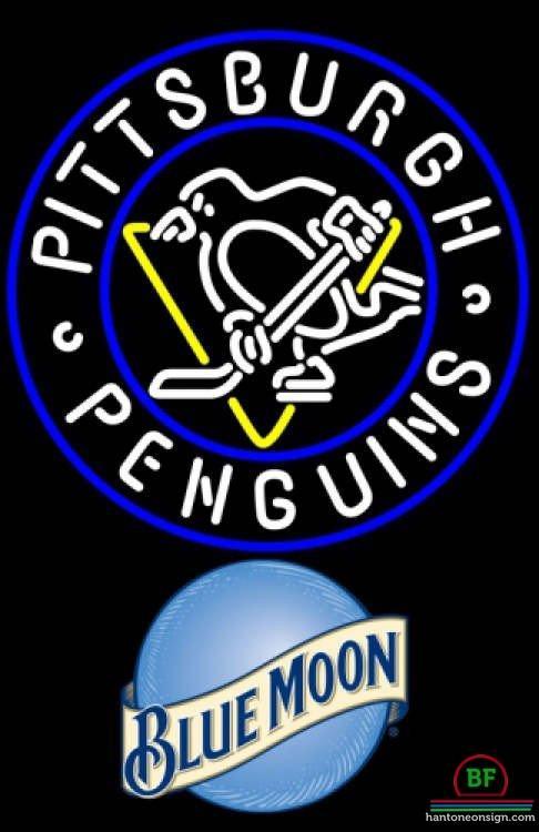 Custom Blue Moon Pittsburgh Penguins Neon Sign NHL Teams Neon Light