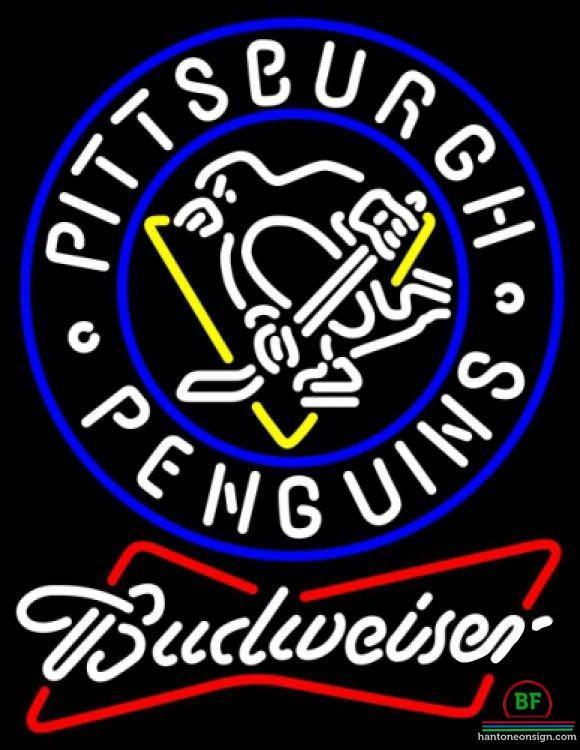 Custom Budweiser Pittsburgh Penguins Neon Sign NHL Teams Neon Light