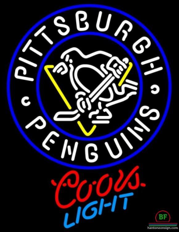 Custom Coors Light Pittsburgh Penguins Neon Sign NHL Teams Neon Light