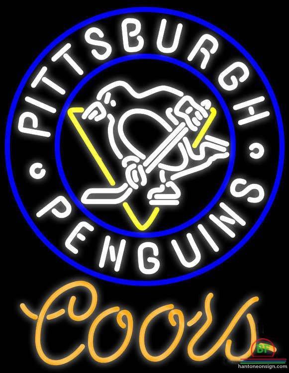 Custom Coors Light Pittsburgh Penguins Neon Sign NHL Teams Neon Light