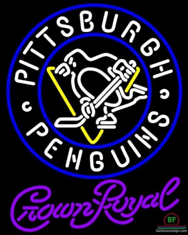 Custom Crown Royal Pittsburgh Penguins Neon Sign NHL Teams Neon Light