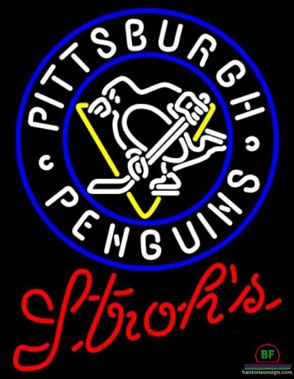 Custom Strohs Pittsburgh Penguins Neon Sign NHL Teams Neon Light