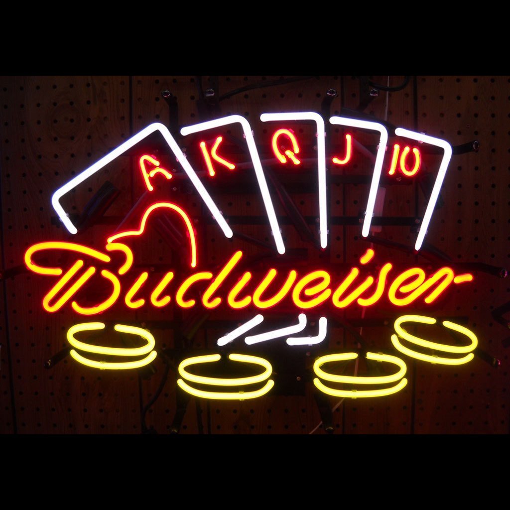 Custom Budweiser Poker Neon Sign