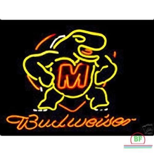 Custom Budweiser Maryland Terrapins Neon Sign NCAA Teams Neon Light